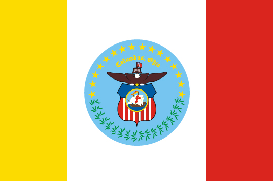 columbus city flag in ohaio, usa