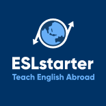 small ESL starter blue and white logo