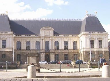 Brittany City Hall Building with grey roof