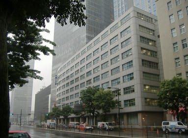 an empty street in the downtown tokyo, japan